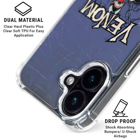 Marvel Classic Comics Venom iPhone 16 Clear Case